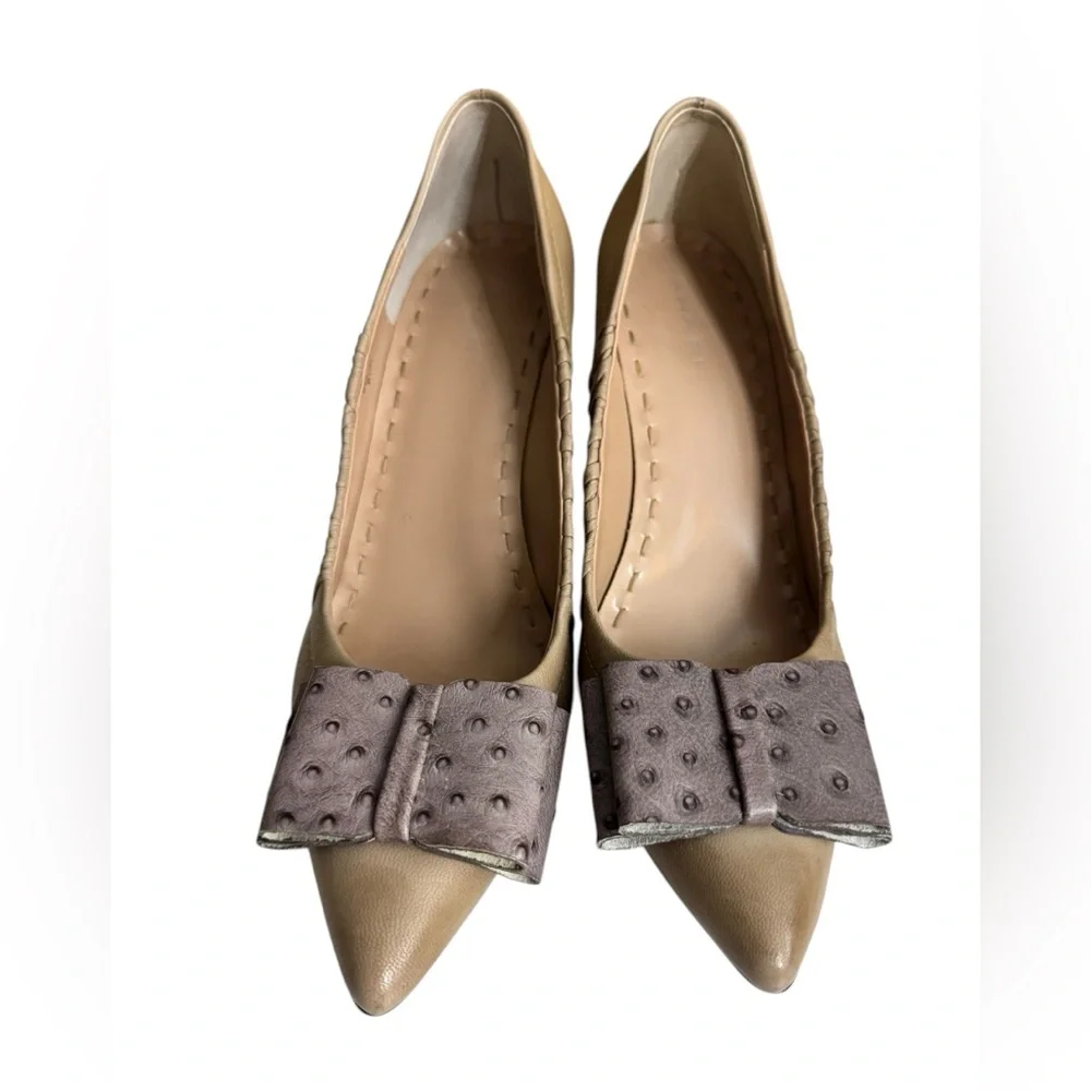Tahari Becker Heels Bow Pointed Toe Trendy Party Stiletto Comfort Pumps